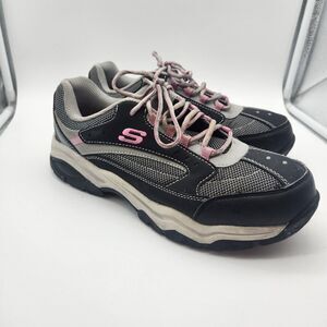 SKECHERS Work Womens Size 11 Steel Toe Memory Foam Slip Resistant Athletic Shoes